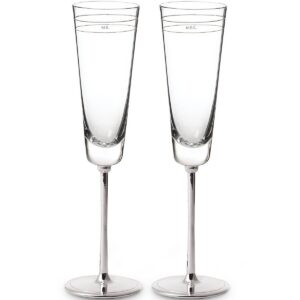 daxbaor "Mr." and "Mrs." 2 pc Champagne Flute