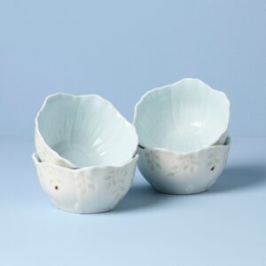 Butterfly Meadow Floral Blue Dessert Bowls - Set of 4