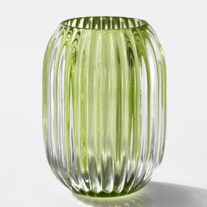 5in Tall Optical Glass Votive Holder